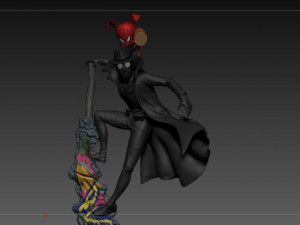 Spiderman Noir Modèles 3D en vedette