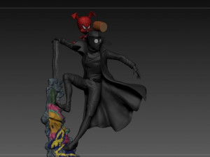 Spiderman Noir Modèles 3D en vedette