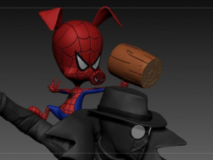Spiderman Noir Modèles 3D en vedette
