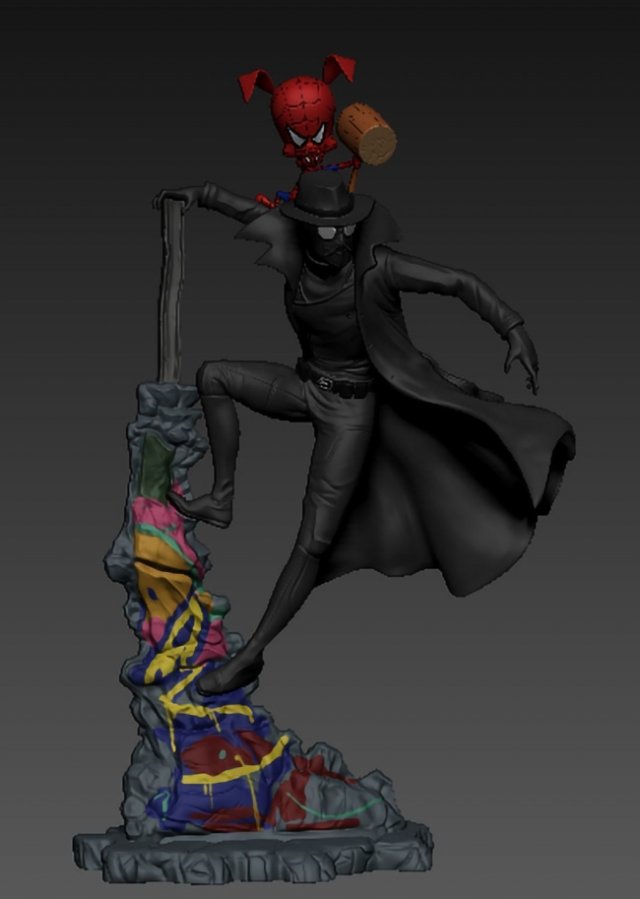 Spiderman Noir Modèles 3D en vedette .c4d .max .obj .3ds .fbx .stl .blend 