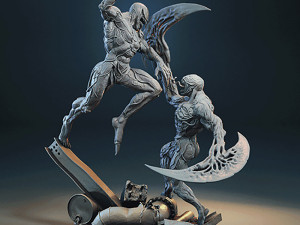 Venom vs Riot Symbiote 3D Print Model