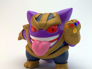 Thangar Thanos Gengar 3Dプリントモデル