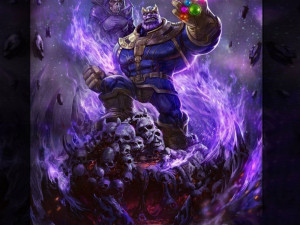 Thanos and Death Modèles 3D en vedette