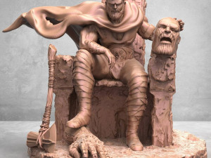 Thor in The Throne Modelo de Impressão 3D