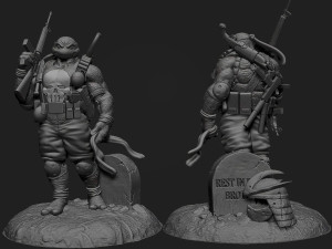 Turtle Punisher 3D Print Model