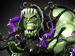 Venomized Hulk Model Cetak 3D