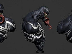 Venom Bust 3D Print Model