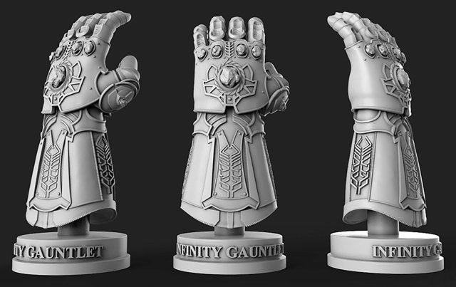 Infinity Gauntlet 3D Print Model .c4d .max .obj .3ds .fbx .stl .blend 