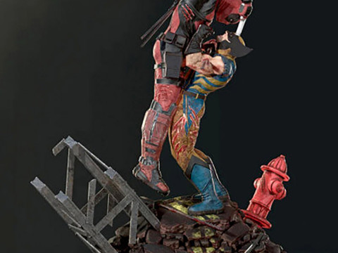 DeadPool vs Wolverine Modelo de Impressão 3D