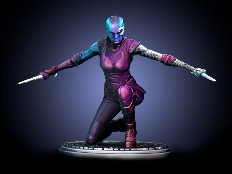Nebula - Guardians of the Galaxy Modello di stampa 3D .c4d .max .obj .3ds .fbx .stl .blend 