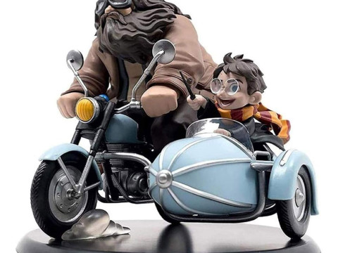 Hagrid And Harry On Motorbike 3D Print Model