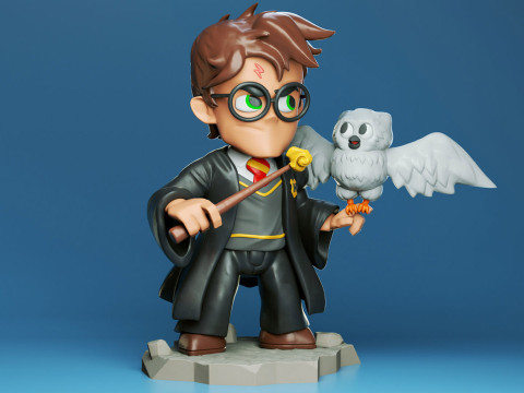 Harry Potter Chibi Modelo de Impressão 3D