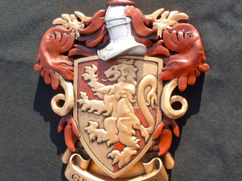 Gryffindor Coat of Arms WallDesk Display - Harry Potter 3D Print Model