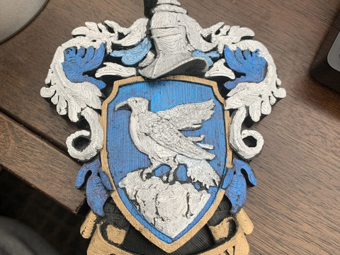 Ravenclaw Coat of Arms WallDesk Display - Harry Potter 3D Print Model