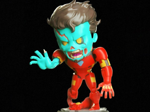 Zombie Iron Man Chibi 3D Print Model