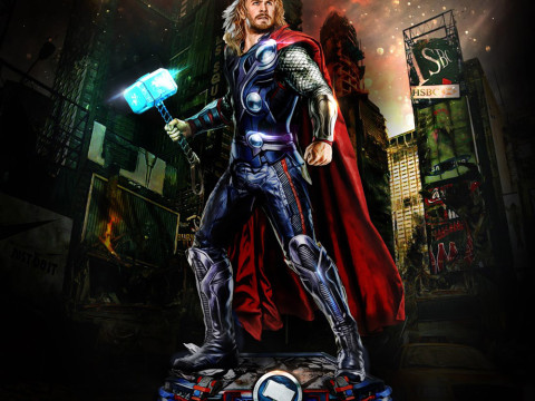 Thor Statue 3Dプリントモデル