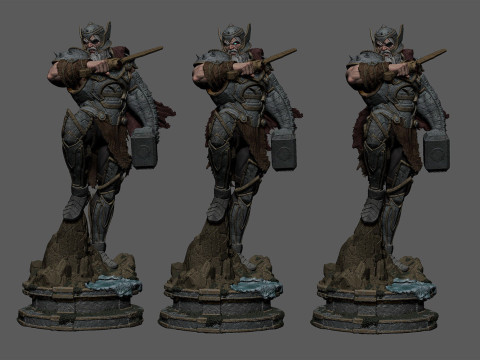 King Thor 3D Print Model