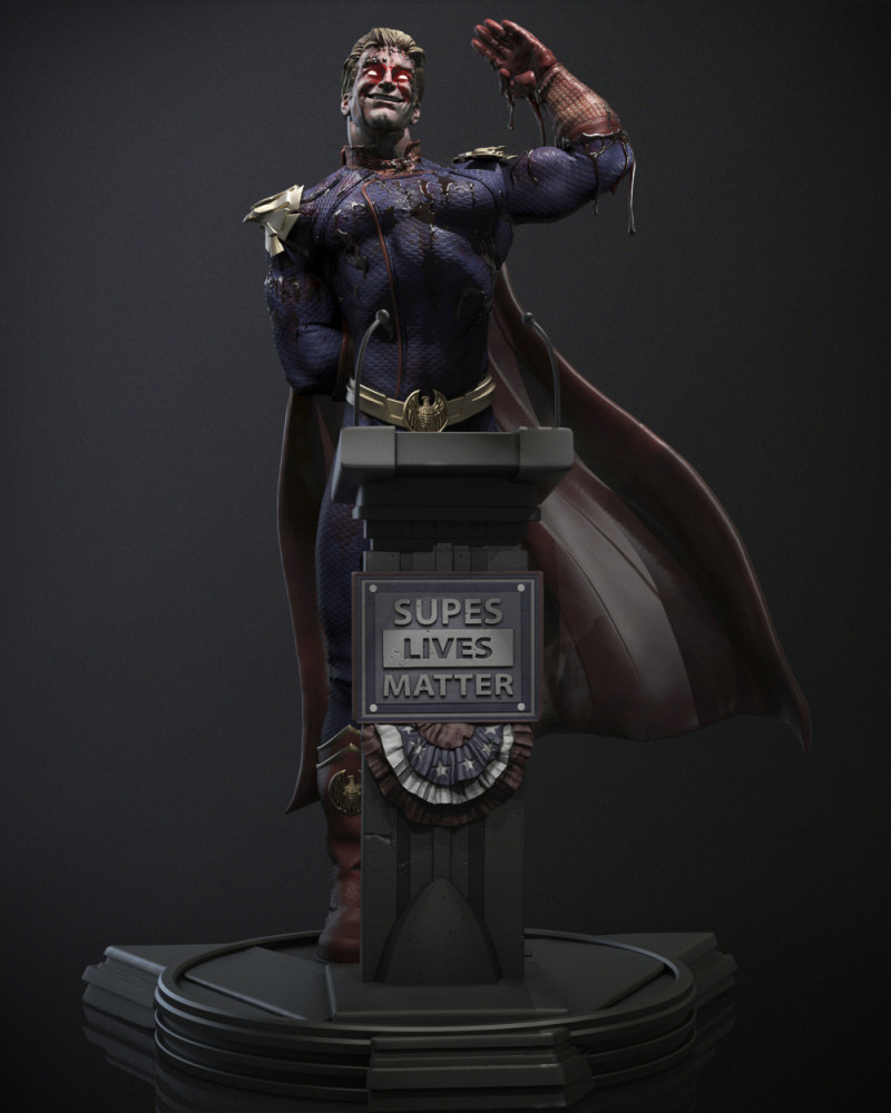 Homelander Statue Modèles 3D en vedette .c4d .max .obj .3ds .fbx .stl .blend 