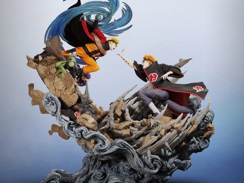 Naruto vs Pain 3D Print Model