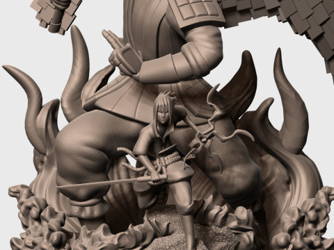 Sasuke and Susanoo 3D Print Model