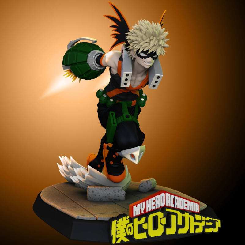 Katsuki Bakugo - My Hero Academia 3D Print Model .c4d .max .obj .3ds .fbx .stl .blend 