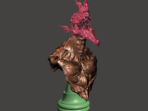Evangelion EVA02 Bust Model Cetak 3D