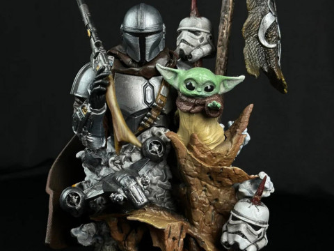 The Mandalorian and Grogu 3D Print Model