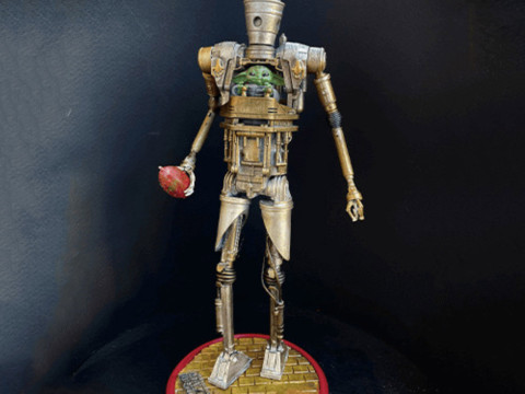 IG-12 with Grogu 3D Print Model