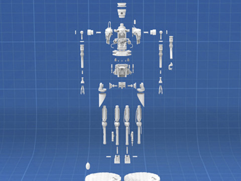 IG-12 with Grogu 3D Print Model