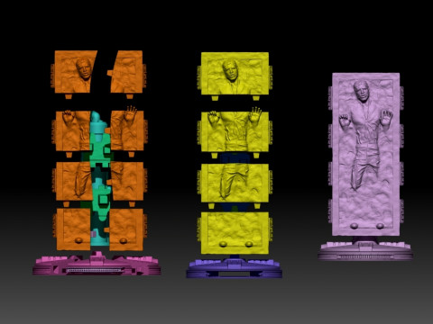 Han Solo On Carbonite Ready to Print 3Dプリントモデル