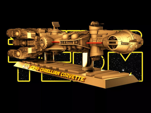 CR90 Corellian Corvette Modèles 3D en vedette
