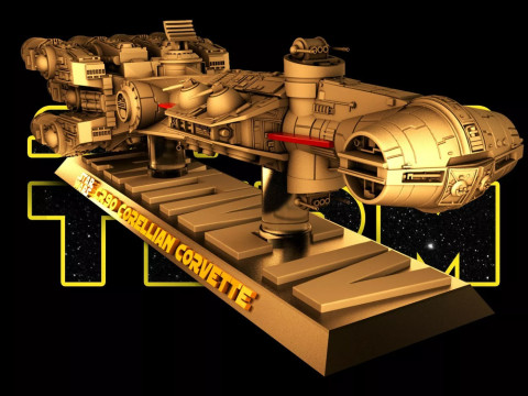 CR90 Corellian Corvette Modèles 3D en vedette