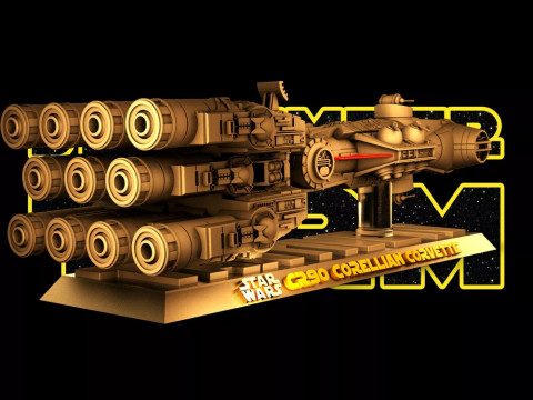 CR90 Corellian Corvette Modèles 3D en vedette
