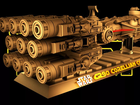 CR90 Corellian Corvette Modèles 3D en vedette