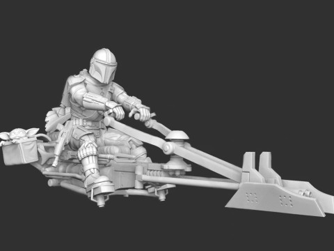 Speeder Mando 3D Baskı Modeli