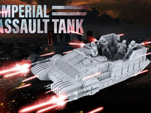 Imperial Assault Tank and Crew - Star Wars 3D Print Model