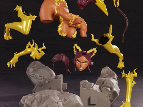 Yoruichi Shihouin God of Thunder 3Dプリントモデル