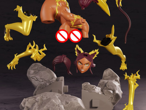 Yoruichi Shihouin God of Thunder 3Dプリントモデル
