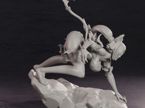 Yoruichi Shihouin God of Thunder 3Dプリントモデル