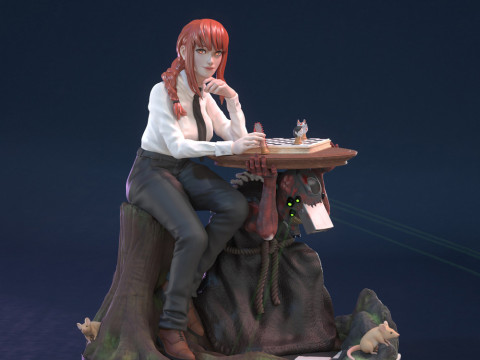 Makima Chainsaw Man Modelo de Impressão 3D