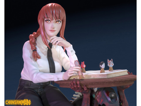 Makima Chainsaw Man 3D Print Model