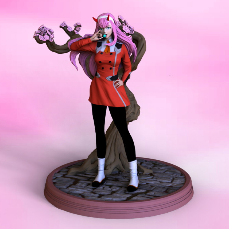 Zero Two from Darling In The Franxx Model Cetak 3D .c4d .max .obj .3ds .fbx .stl .blend