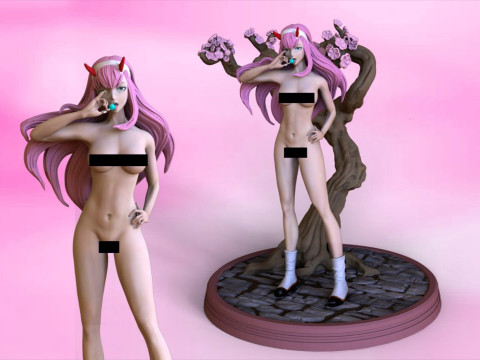 Zero Two from Darling In The Franxx Model Cetak 3D