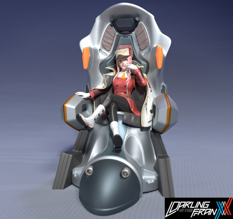 Zero Two - Darling In The Franxx Model Cetak 3D .c4d .max .obj .3ds .fbx .stl .blend