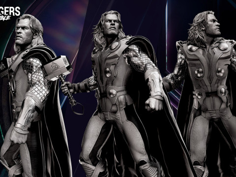 Thor Statue Model Cetak 3D