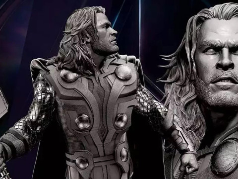 Thor Statue Model Cetak 3D