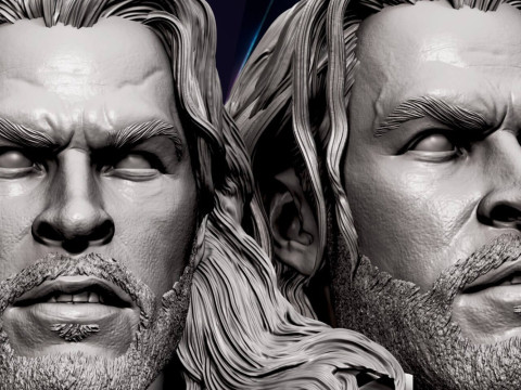 Thor Statue Model Cetak 3D