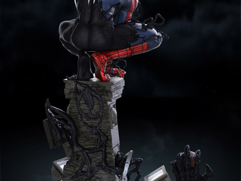 Symbiote Spiderman 3D 打印模型