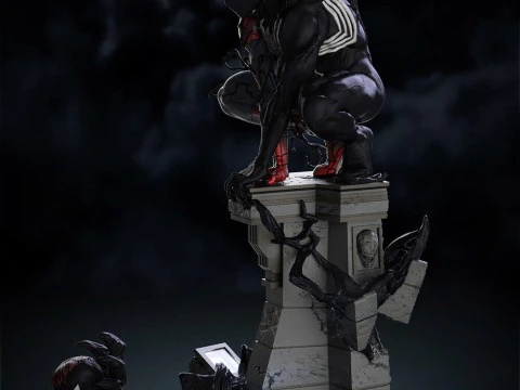 Symbiote Spiderman 3D Print Model