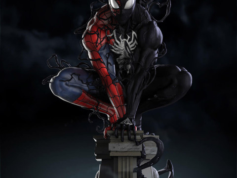Symbiote Spiderman 3D 打印模型